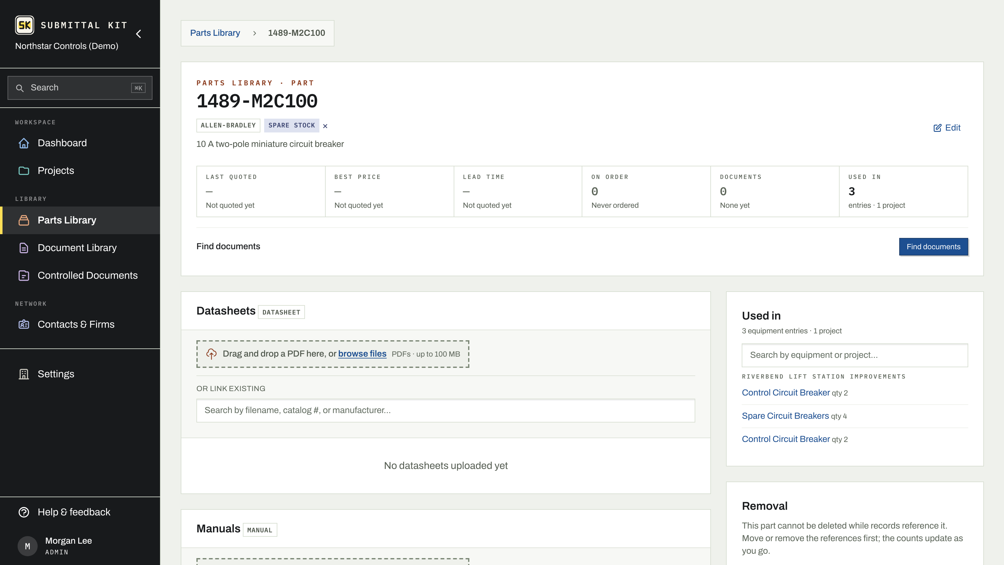 A part still missing its datasheet, one click from starting the hunt